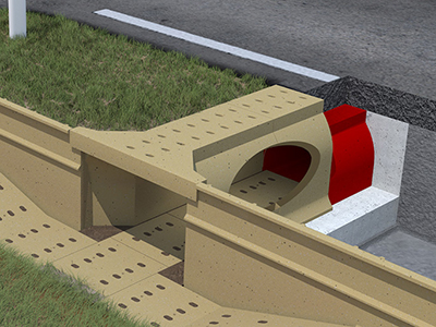ACO PRO, Klimatunnel KT 500 aus Polymerbeton, für Fahrbahnquerung von Amphibien und Reptilien